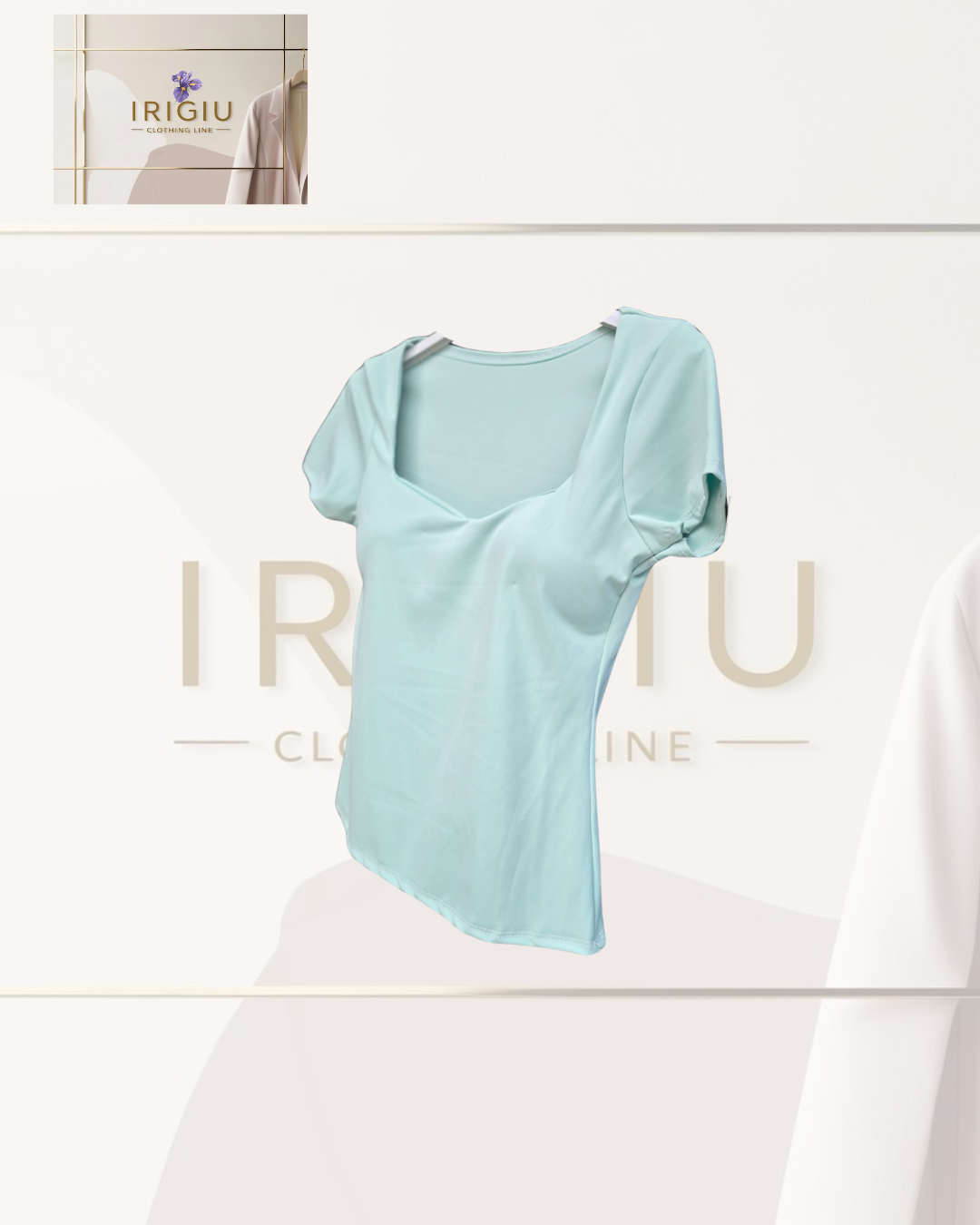 Top Donna Verde Acqua - IRIGIU Clothing Line